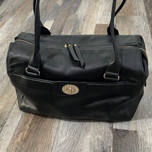 Kate Spade Black Tote with Gold Accents